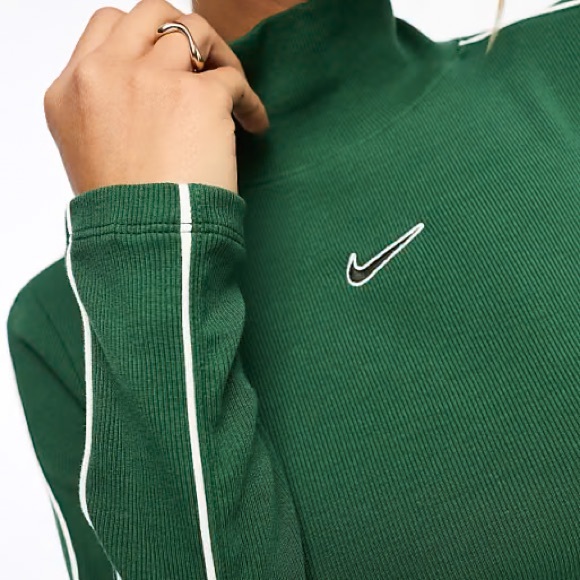 Nike Forest Green Mock Neck Top - Picture 2 of 7